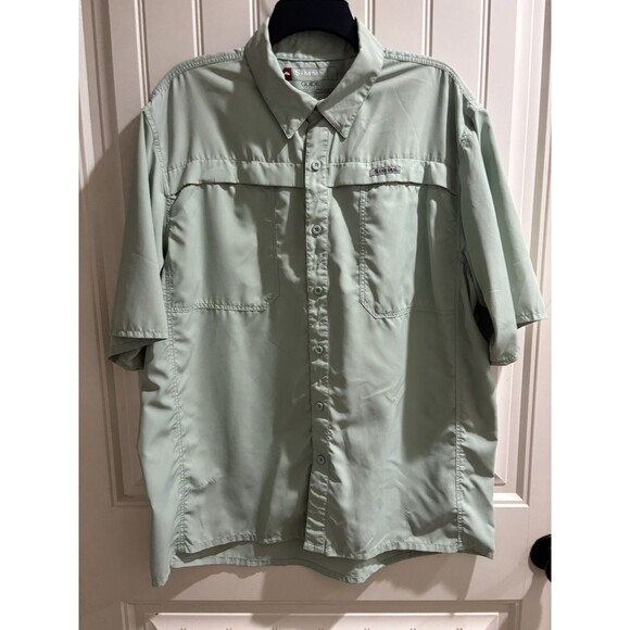 Simms Guide Shirt Mens XL Fishing Performance Button Up Outdoor Green - Picture 1 of 7